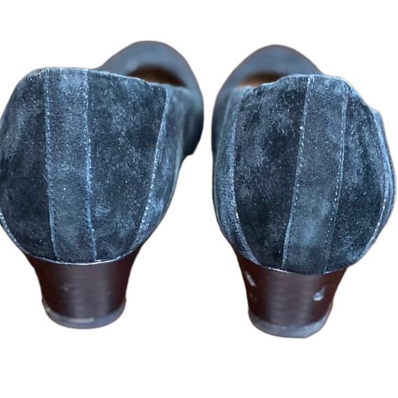 Women's Black Suede Wedge Shoes 9.5B - Picture 3 of 7